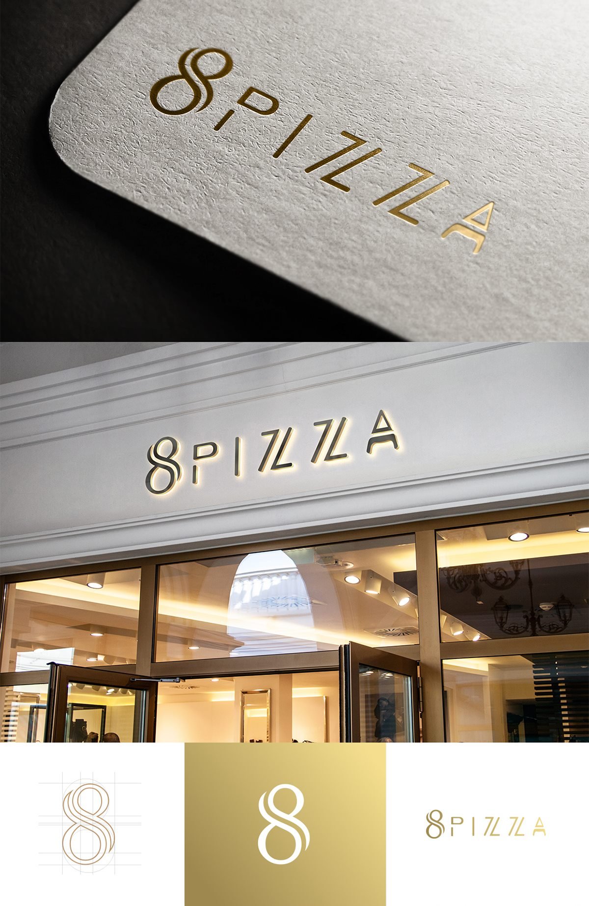 8 Pizza比薩餐廳品牌形象設計