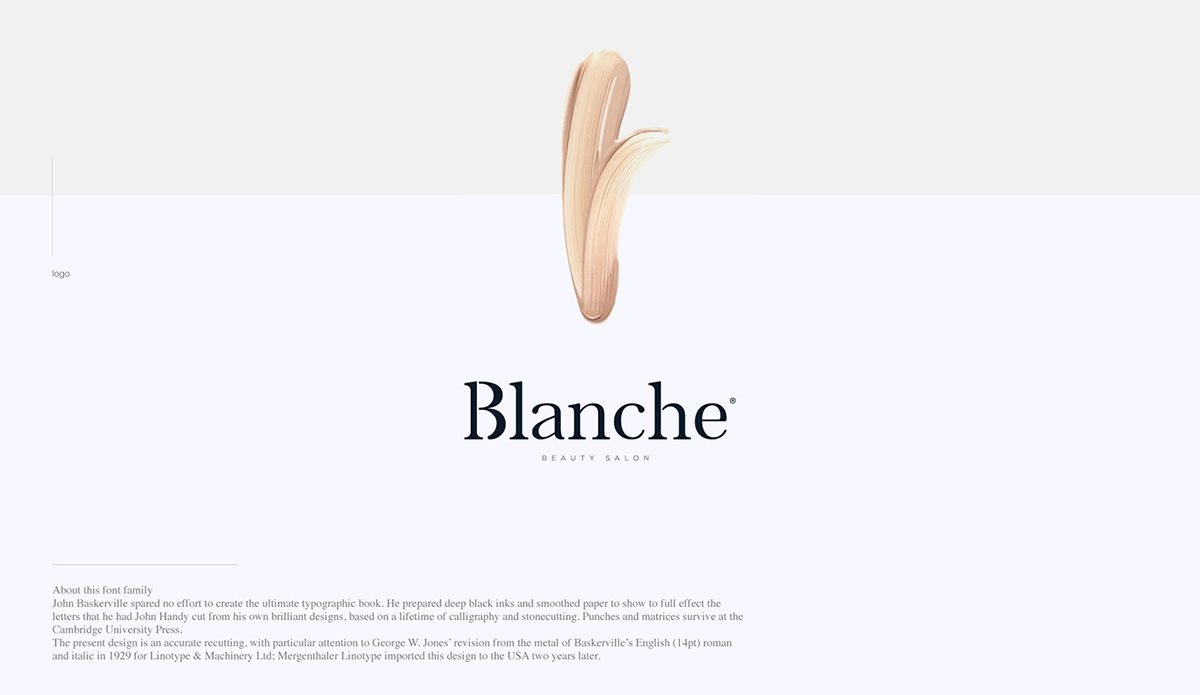 BLANCHE女性時尚用品品牌設(shè)計  標(biāo)志輔助圖形