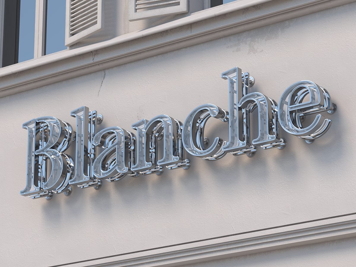 BLANCHE女性時尚用品品牌設(shè)計  標(biāo)志應(yīng)用展示