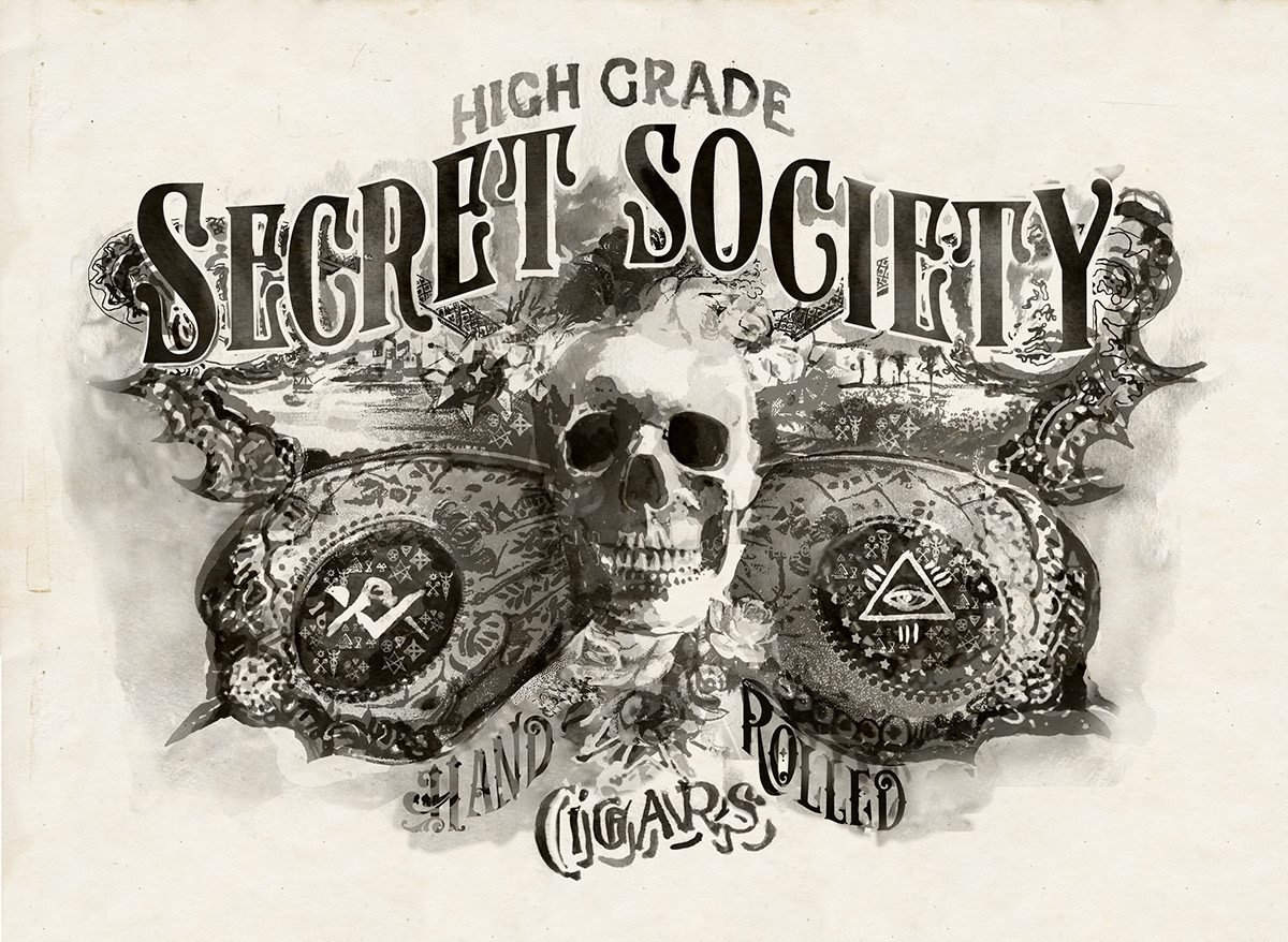 “SEGRET SOGIETY”香煙VI設計  海報素色展示