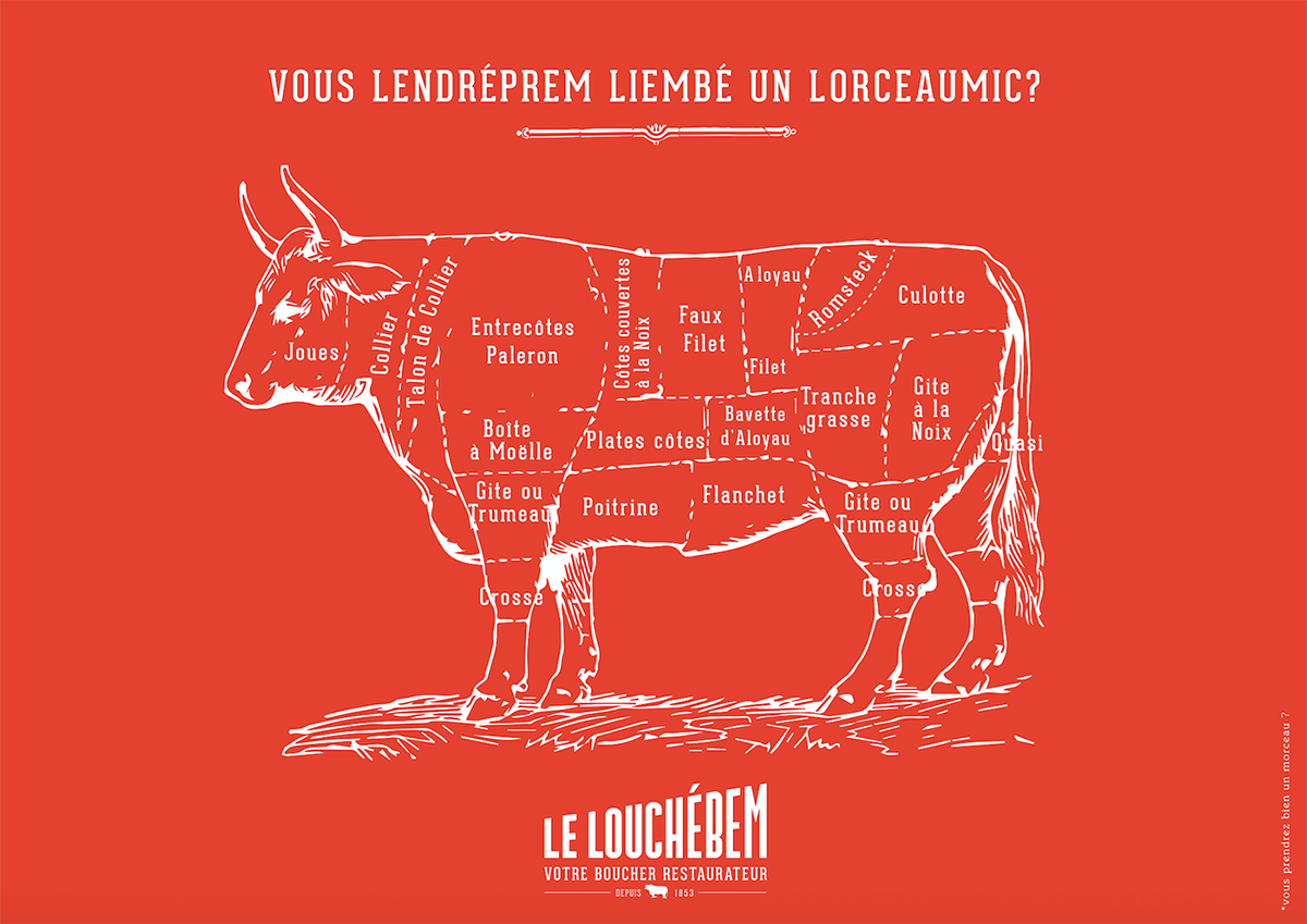 深圳品牌設計  深圳品牌策劃  Louchebem巴黎牛肉批發品牌形象設計  示意圖