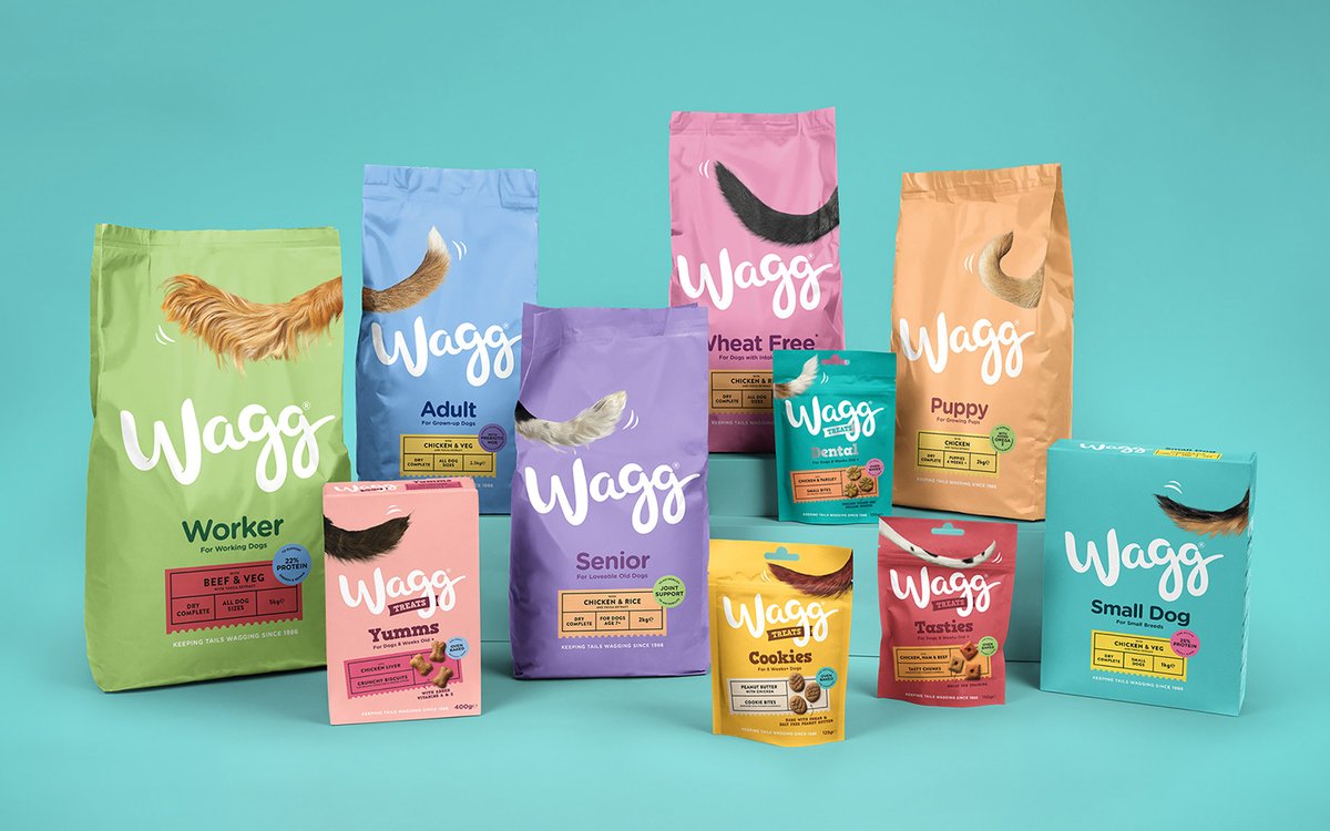 寵物食品 Wagg 品牌標識vi設計及品牌重塑，vi設計，食品vi設計，品牌形象設計，食品品牌vi設計，標識設計，品牌vi設計，品牌策劃，深圳vi設計，左右格局