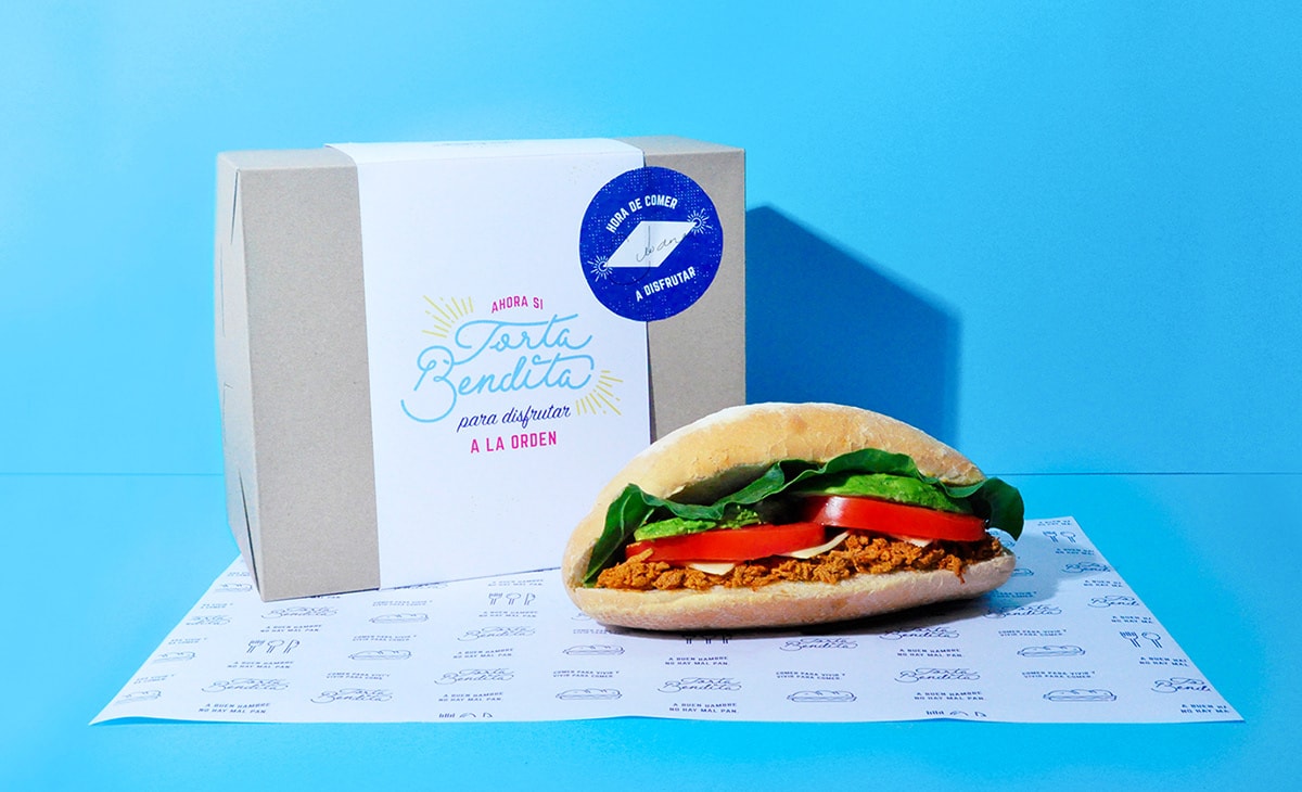 墨西哥Torta Bendita食品蛋糕店品牌VI形象設計欣賞，食品VI設計，食品包裝設計，食品品牌設計，深圳VI設計，左右格局
