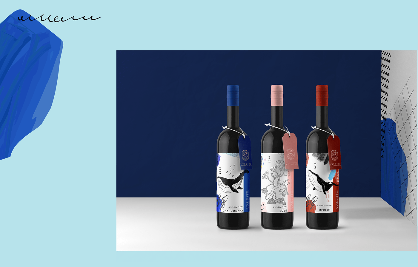 Valaita精致葡萄酒品牌VI設計——插圖包裝設計欣賞，餐飲VI設計，高端VI設計，葡萄酒包裝設計，深圳VI設計，左右格局