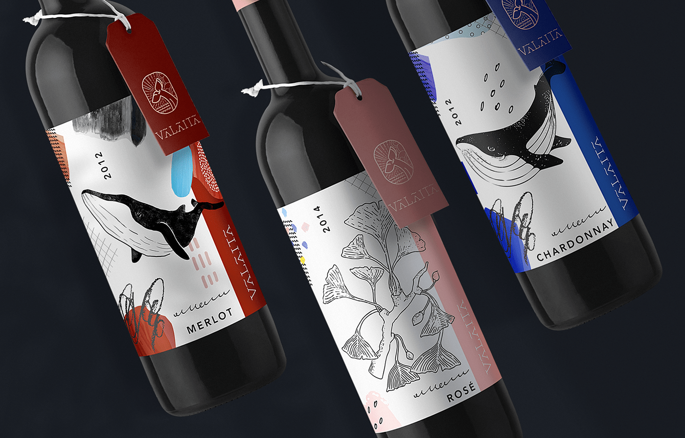 Valaita精致葡萄酒品牌VI設計——插圖包裝設計欣賞，餐飲VI設計，高端VI設計，葡萄酒包裝設計，深圳VI設計，左右格局