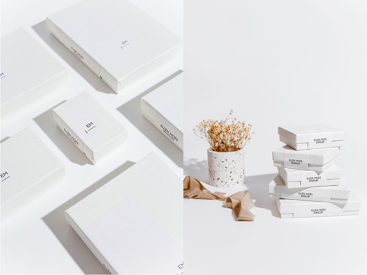時尚簡約 Ellen Mote 珠寶品牌VI設計和品牌重塑，珠寶品牌VI設計，珠寶網站設計，品牌戰略升級， 深圳VI設計，左右格局