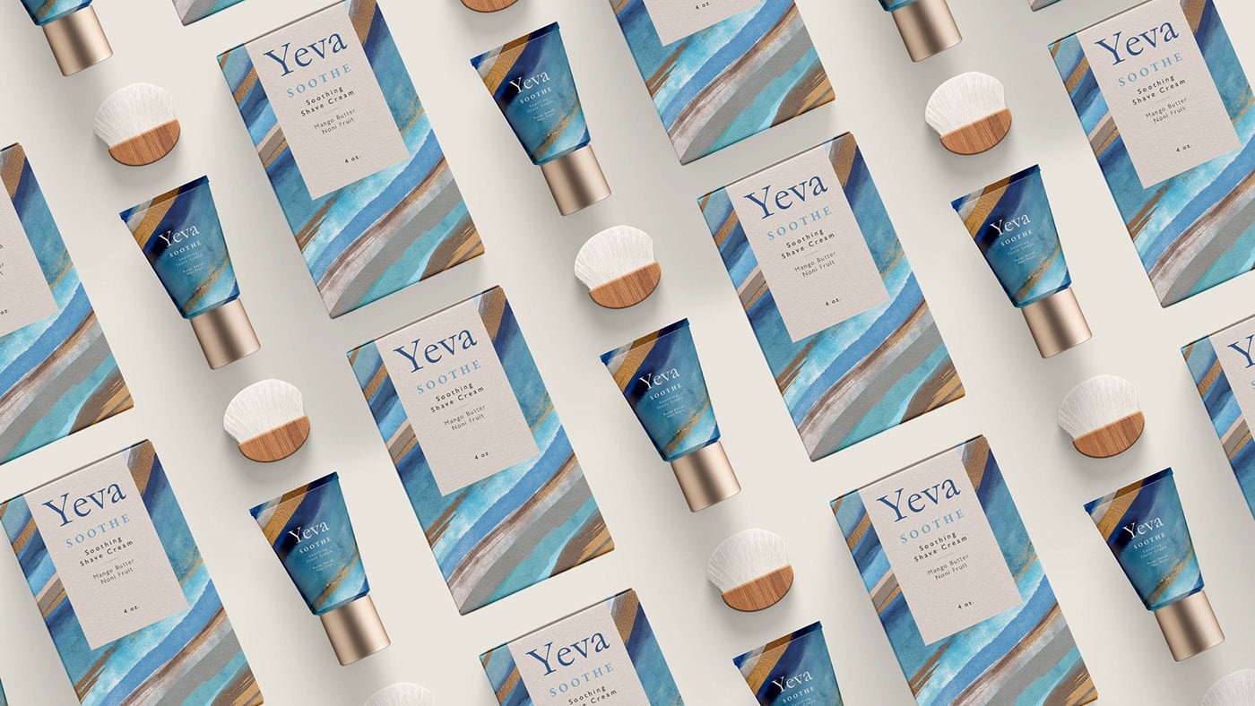  YEVA個性化護膚品品牌VI設計—多樣化的產品包裝塑造，化妝品VI設計，VI形象設計，品牌包裝設計，深圳VI設計